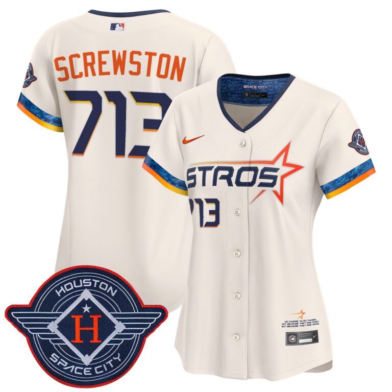 Women Houston Astros 713 Screwston cream 2025 City Connect Vapor Premier Limited Jersey